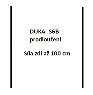 DUKA One S6B - Prodloužení pro sílu zdi až 100 cm